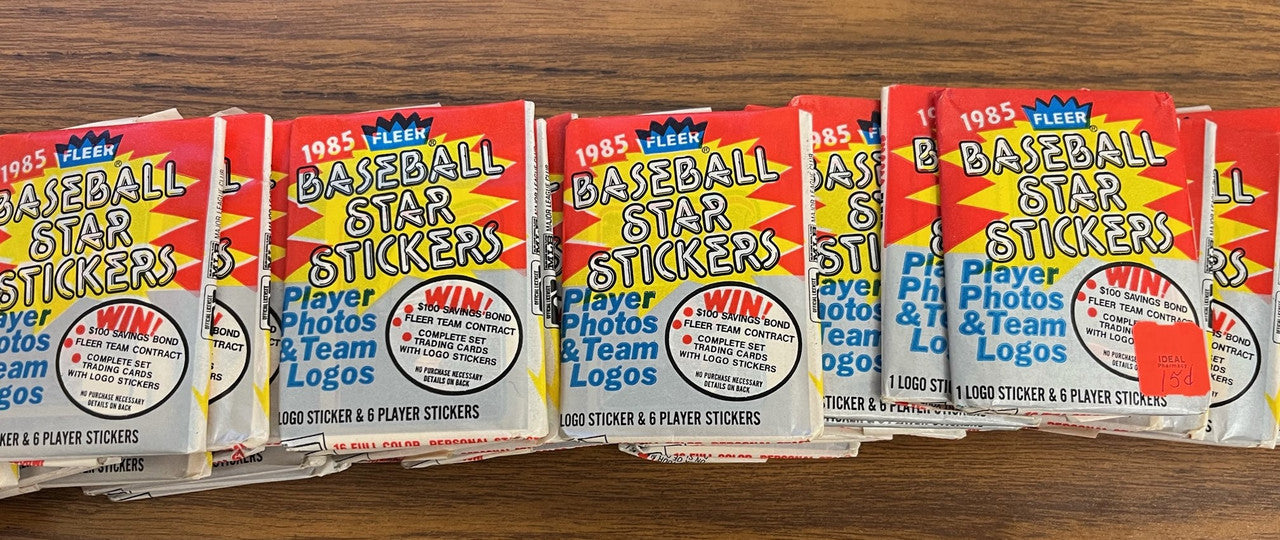 1985 Fleer Baseball Star Stickers Lot Of 59 Sealed Wax Packs