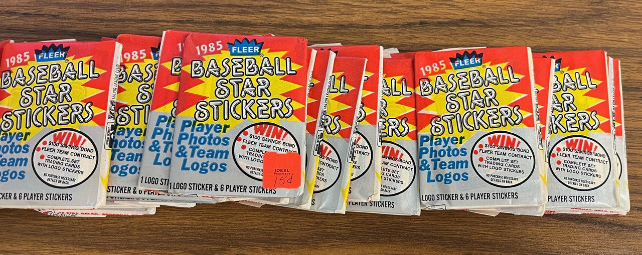 1985 Fleer Baseball Star Stickers Lot Of 59 Sealed Wax Packs