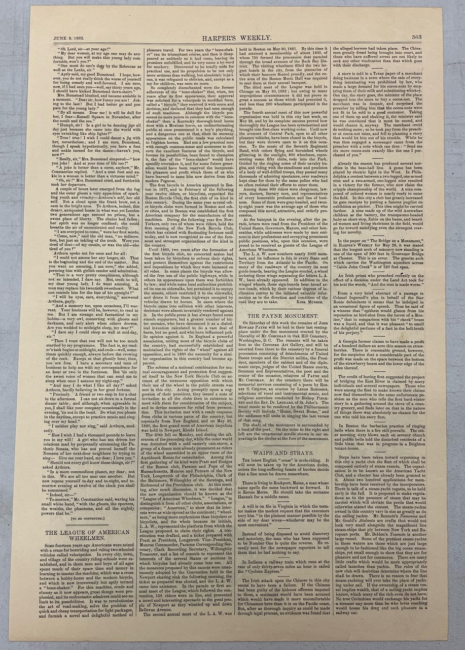 June 9 1883 Harper's Weekly Woodcut Baseball of the Future