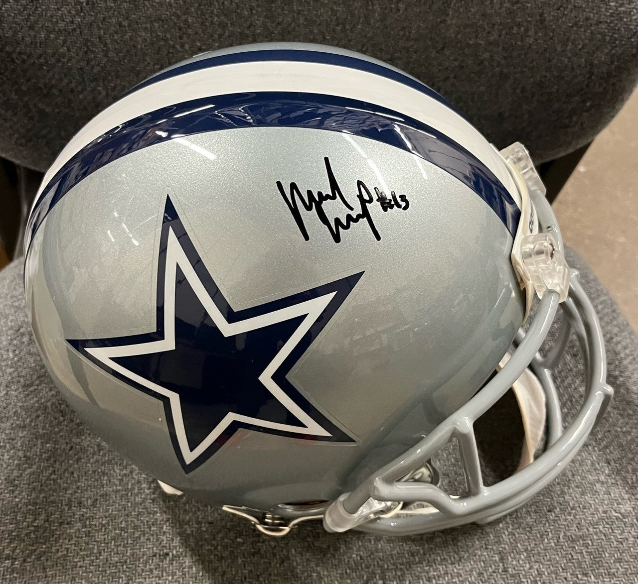 Michael Gallup Dallas Cowboys Signed Authentic Full Size Helmet Tristar