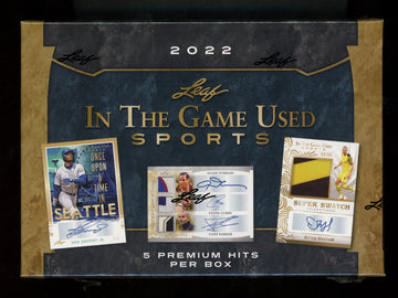2022 Leaf In The Game Used Sports Hobby Box