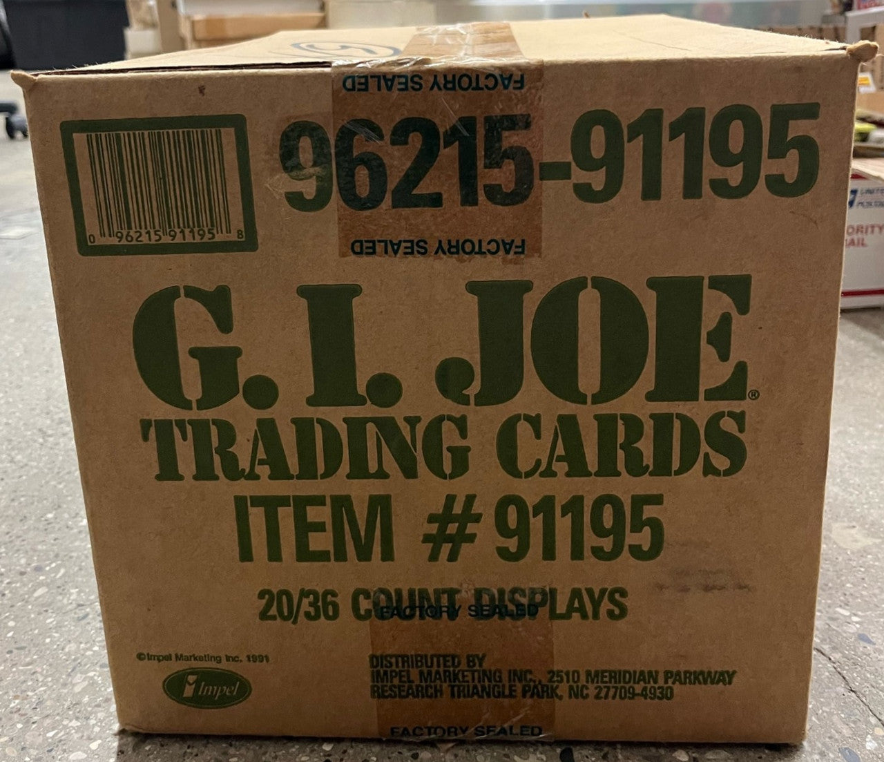 1991 Impel G.I. Joe Trading Cards Factory Sealed 20 Box Wax Case