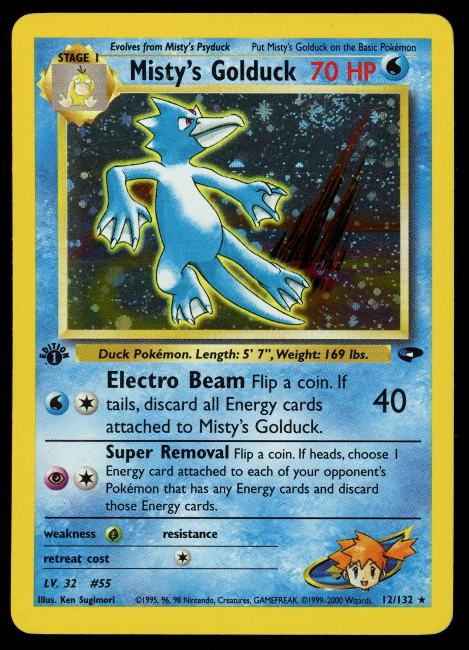 Pokemon Misty's Golduck Gym Challenge 1st Edition Holo #12/132