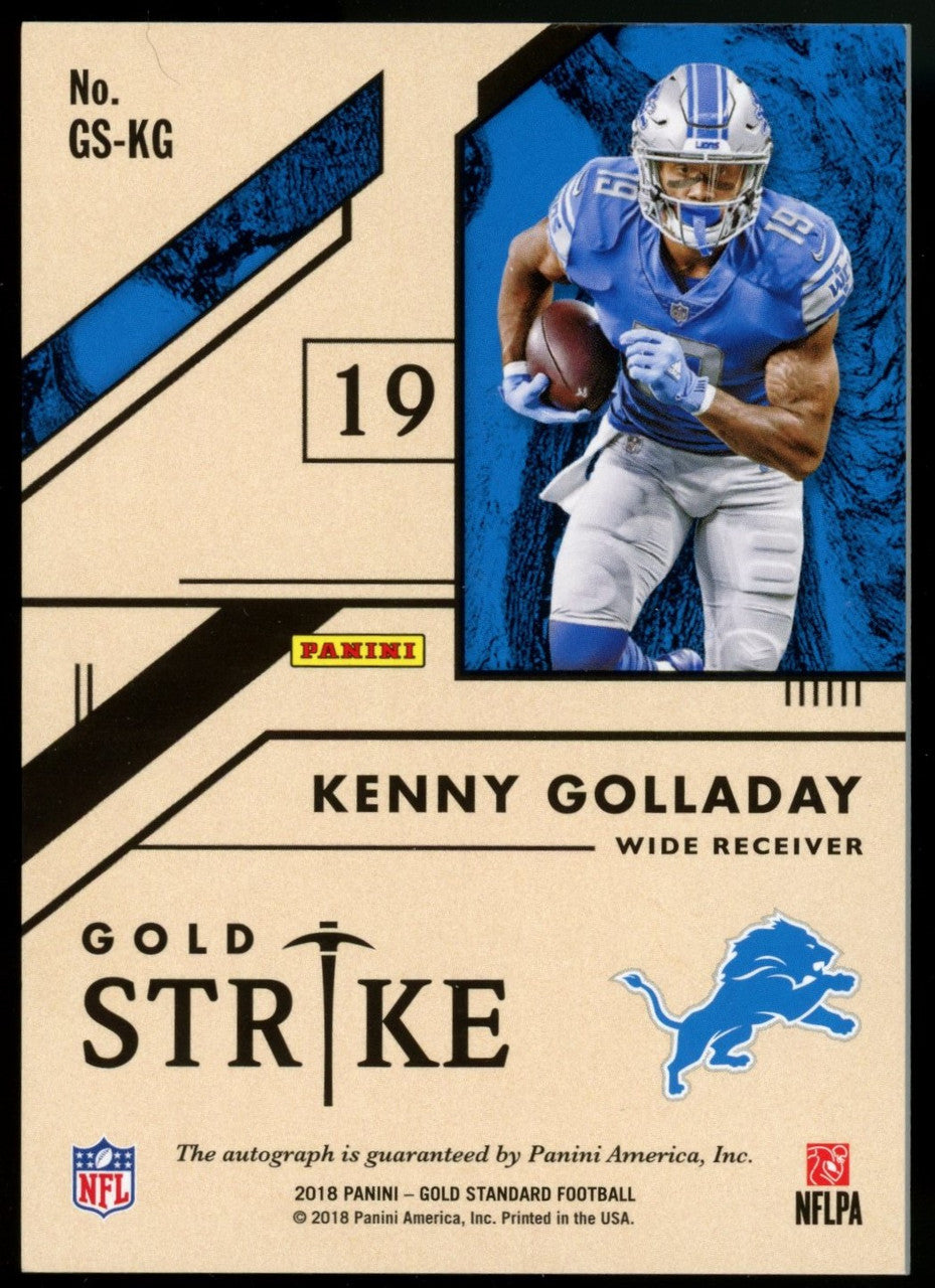 2018 Gold Standard Kenny Golladay Gold Strike Auto /99