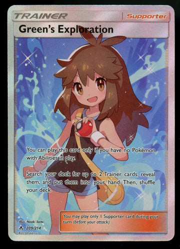 Pokemon Green's Exploration Unbroken Bonds Full Art #209/214