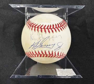 Ken Griffey Jr. & Sr. Signed Autographed Rawlings OAL Baseball JSA