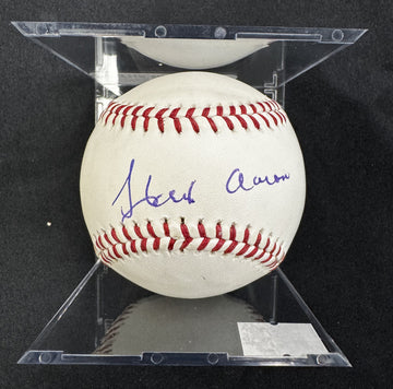 Hank Aaron Signed Autographed Wilson Baseball JSA *3843