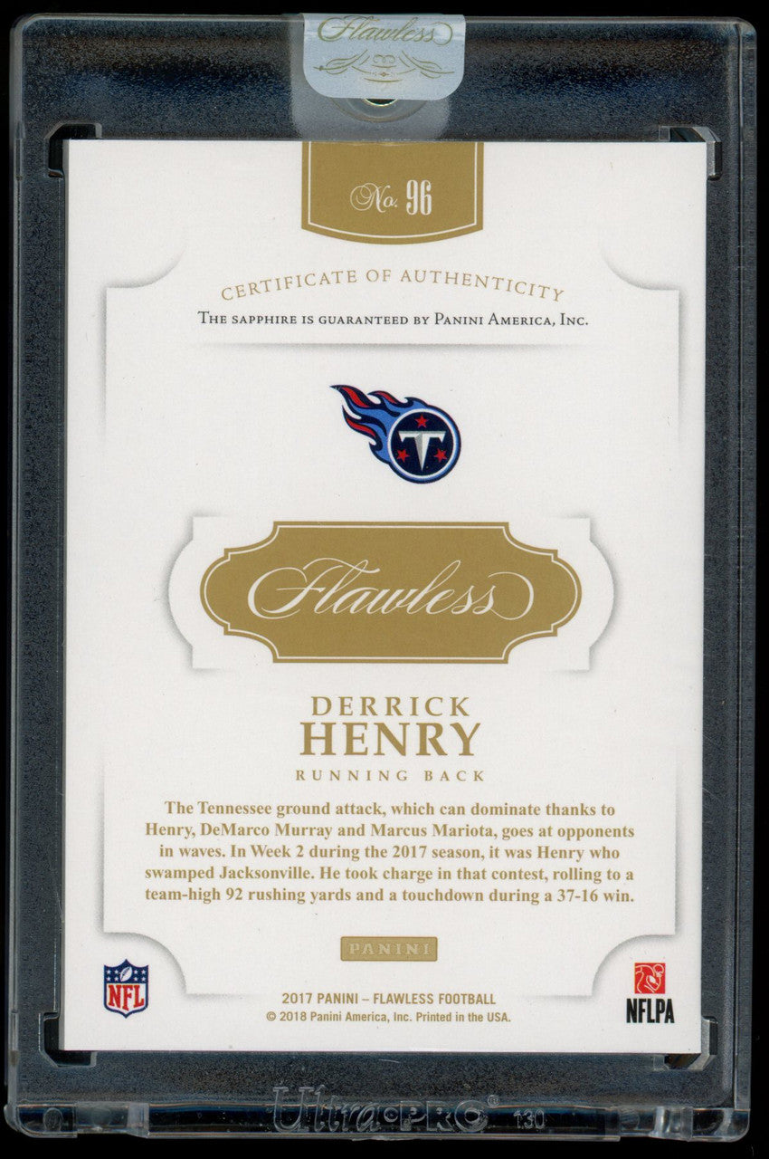 2017 Panini Flawless Derrick Henry Sapphire /15 #96 Sealed