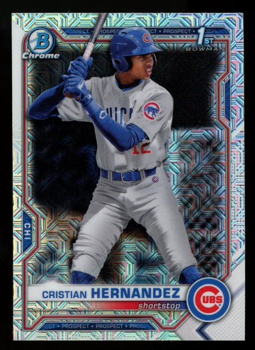 2021 Bowman Chrome 1st Bowman Cristian Hernandez Mojo Refractor RC #BCP-171