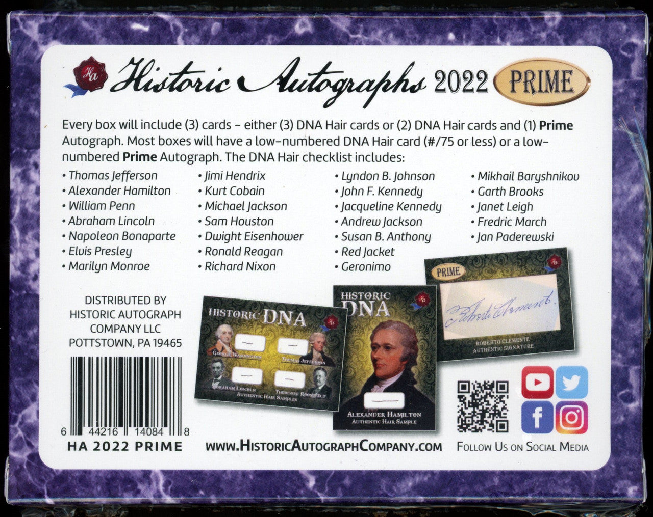2022 Historic Autographs Prime Hobby Box