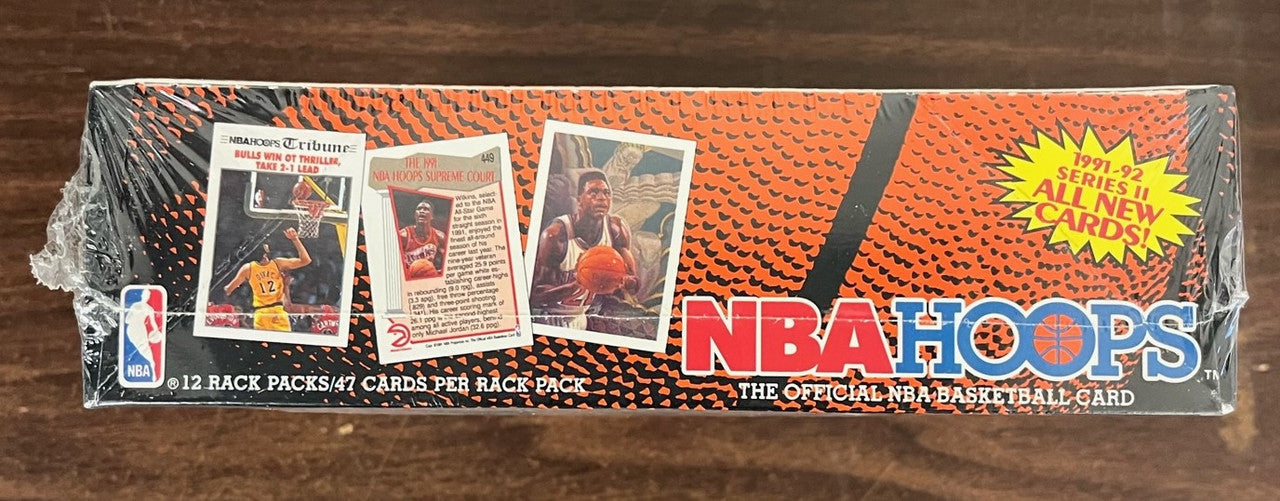 1991/92 NBA Hoops Basketball Series 2 Sealed Rack Pack Box