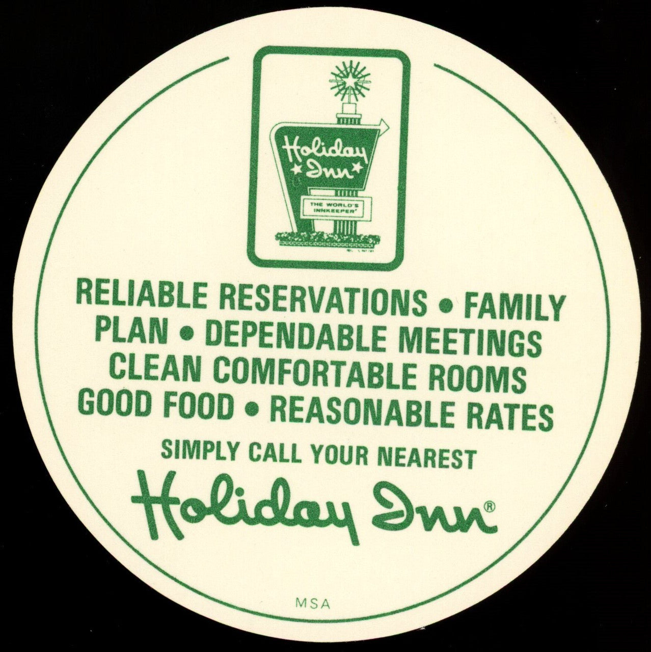 1977 Holiday Inn Catfish Hunter MSA Disc