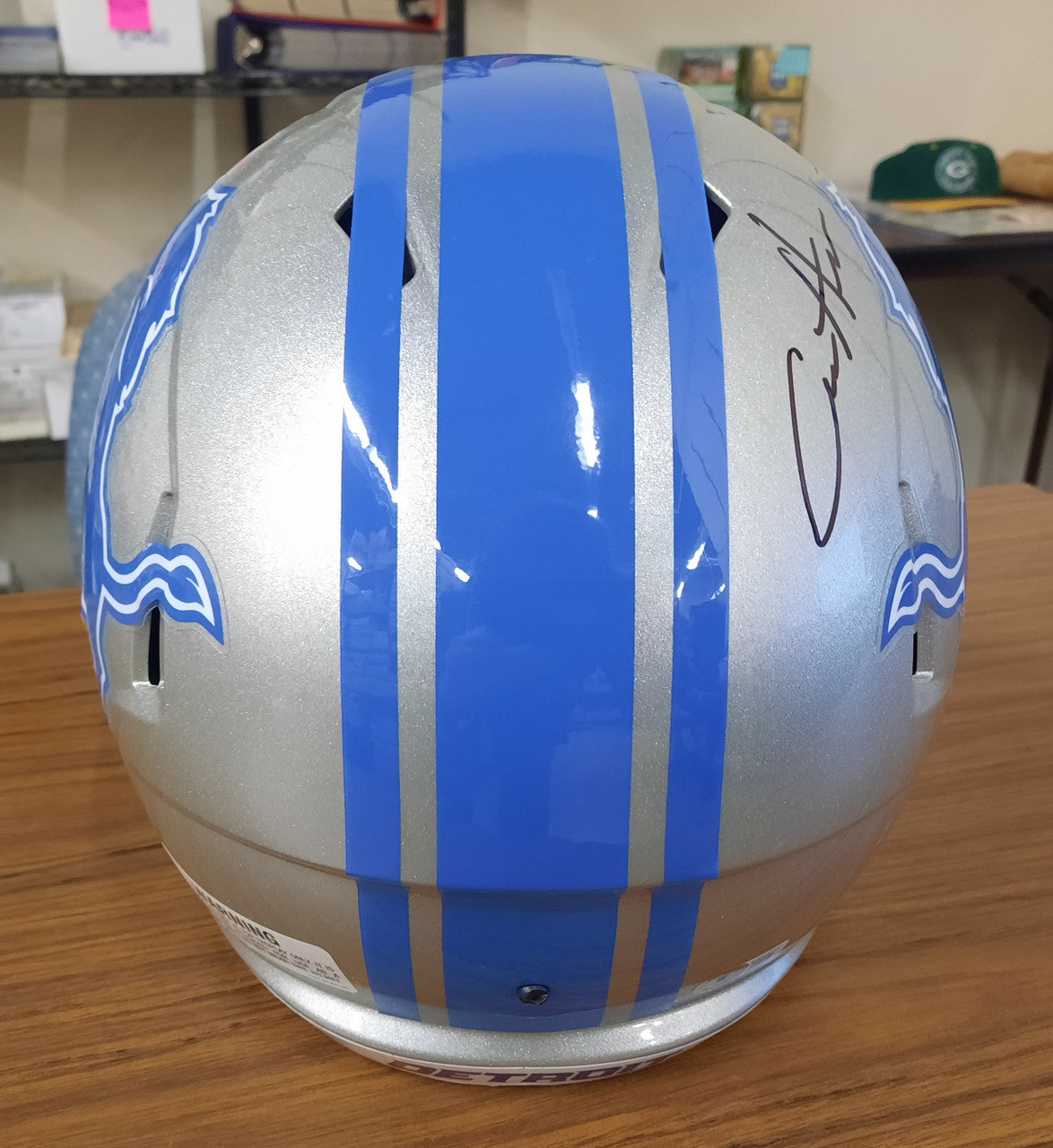 Aidan Hutchinson Signed Autographed Helmet Replica Lions Beckett Witnessed
