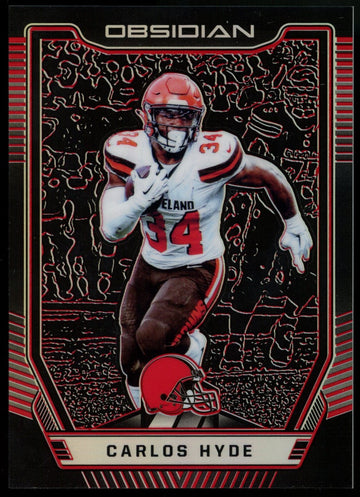 2018 Obsidian Carlos Hyde Electric Etch Red /5 #59