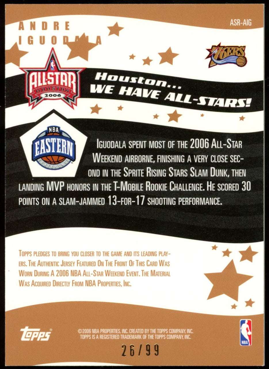 2006-07 Topps All-Star Rally Andre Iguodala Game-Used Jersey /99