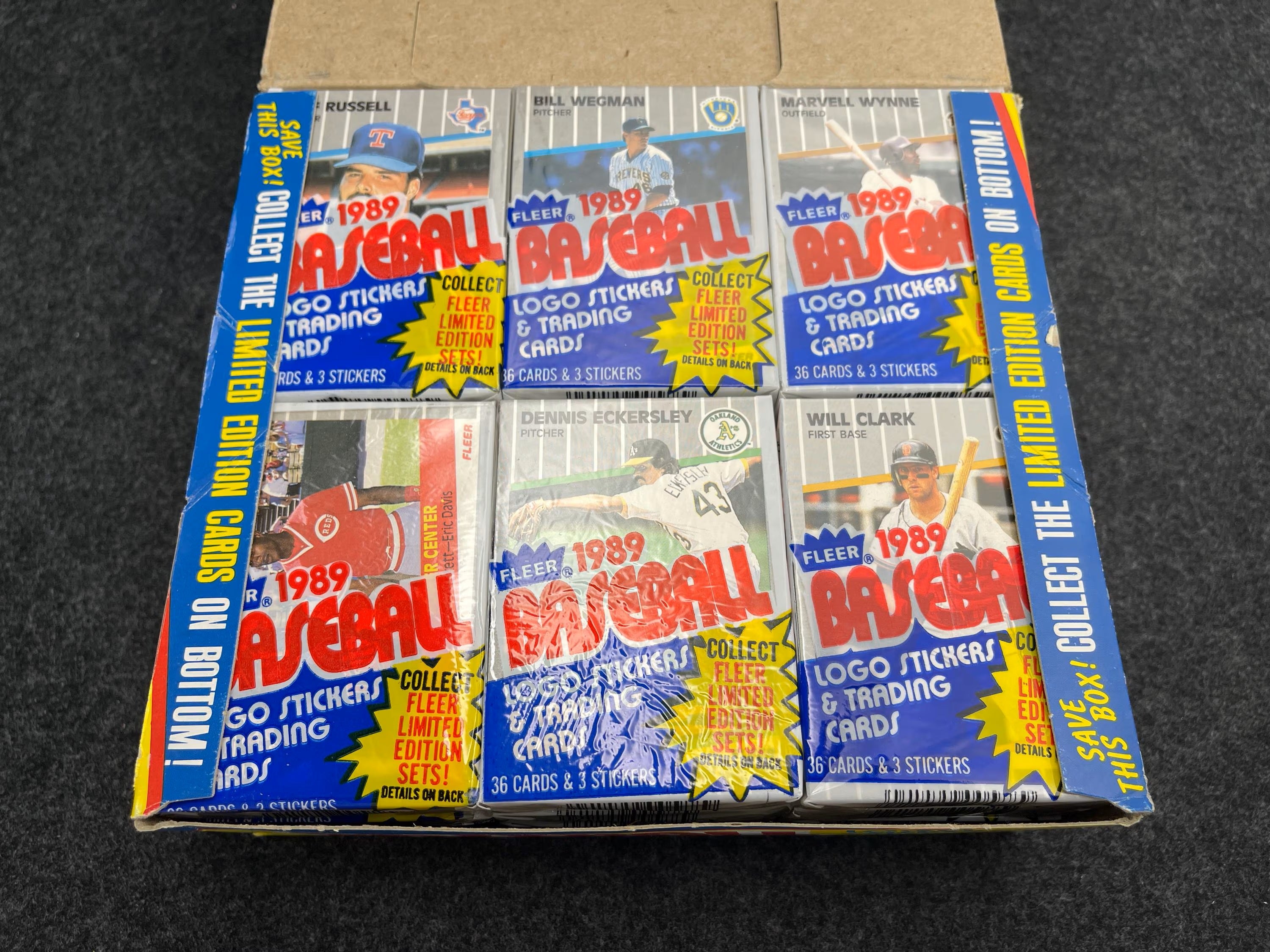 1989 Fleer Baseball Cello Pack Factory Box