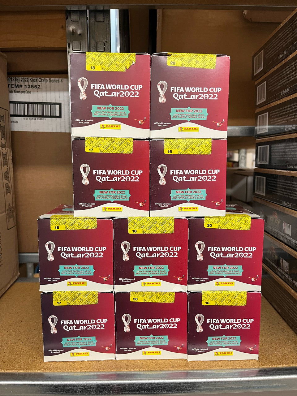 2022 Panini FIFA World Cup Soccer Sticker Box - 10 Box Lot