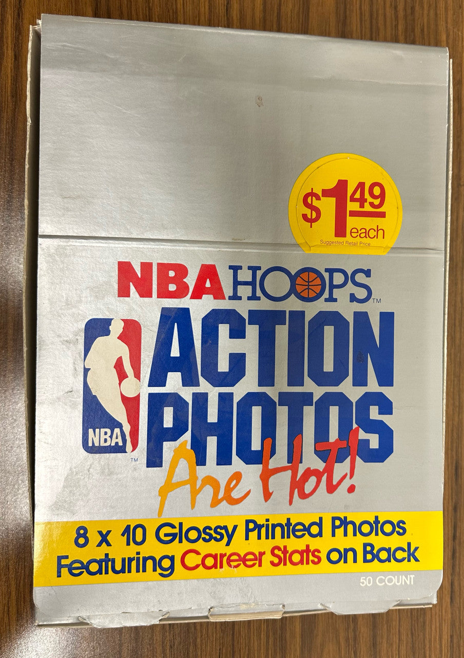 1990 NBA Hoops Action Photos Box 50 Count including Michael Jordan