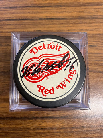 Vladimir Konstantinov Signed Autographed Red Wings Hockey Puck JSA