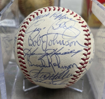 1965 Baltimore Orioles Team Signed OAL Baseball Brooks Robinson Jim Palmer