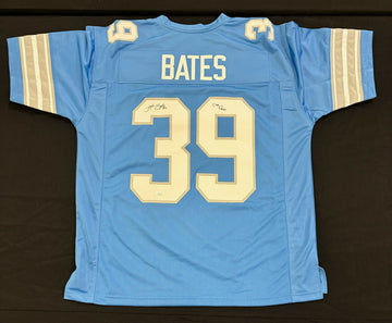 Jake Bates Signed Autographed Inscribed Custom Lions Jersey Blue JSA