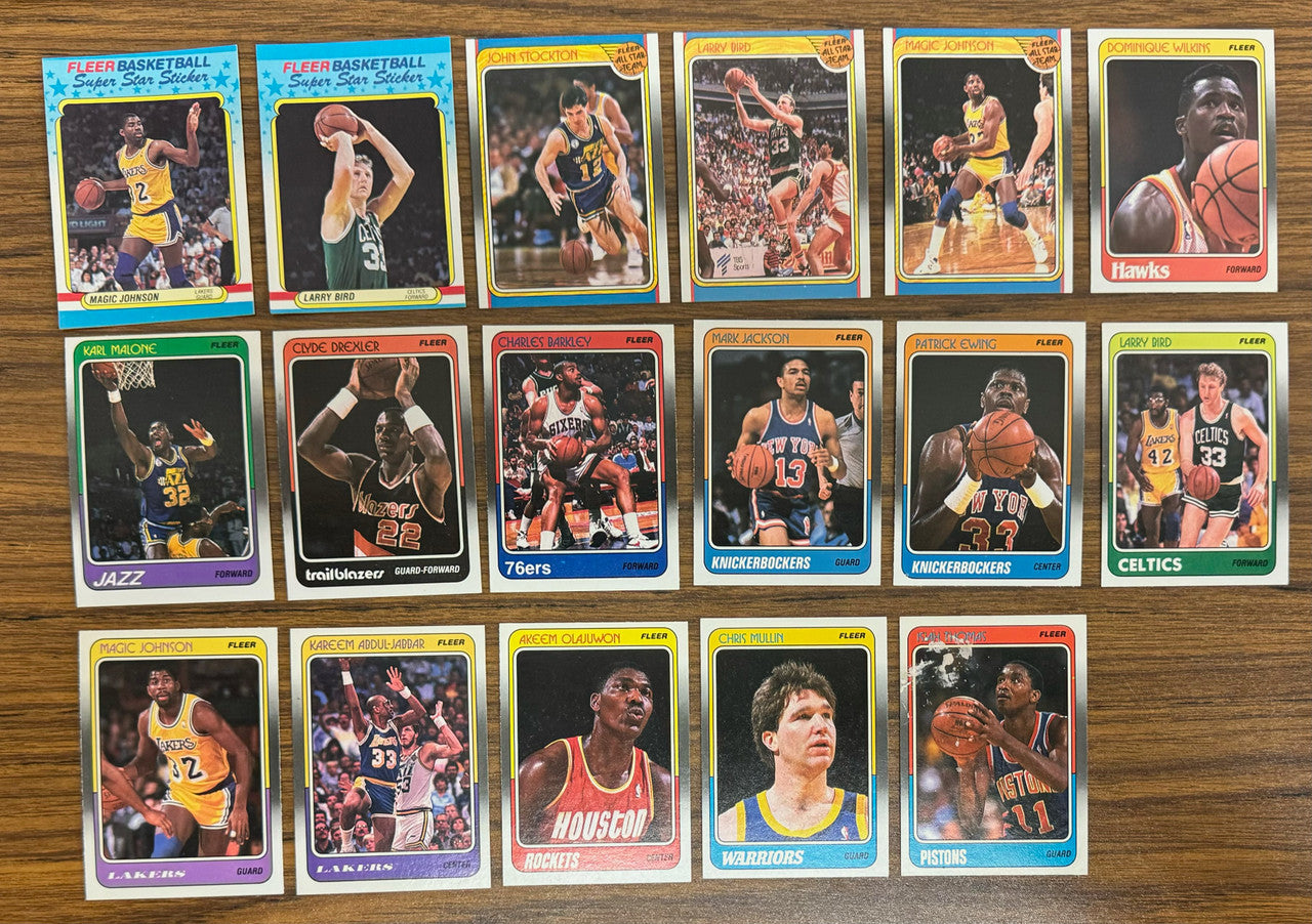 1988-89 Fleer Basketball Near Complete Set 140/143 Missing MJ AS & Sticker NM