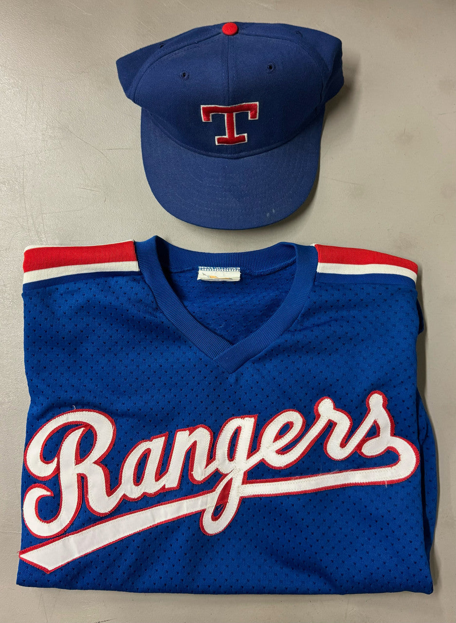 Danny Wheat Game-Worn Texas Rangers Baseball Jersey and Cap