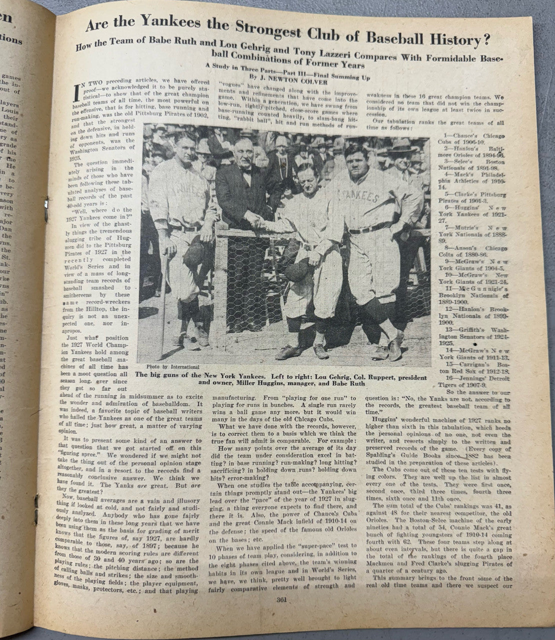1927-1930 Baseball Magazine Lot of 30 (No Covers or Backs)