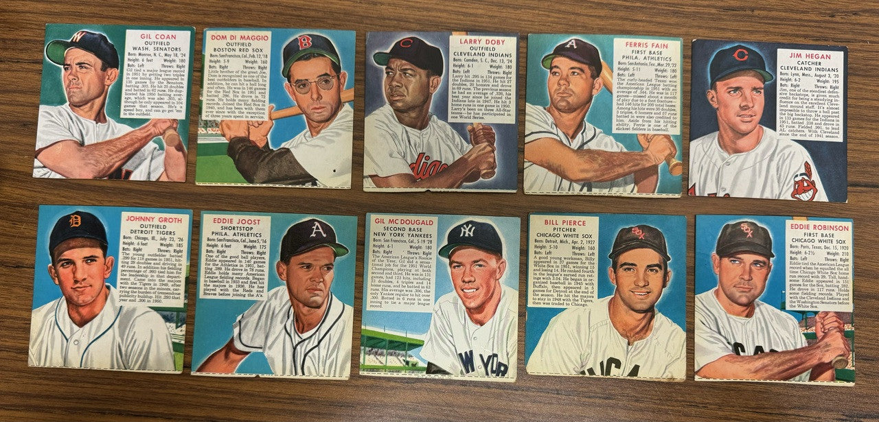 1952 Red Man Baseball Near Complete Set 47/52 incl. 5 w/ Tabs Low Grade