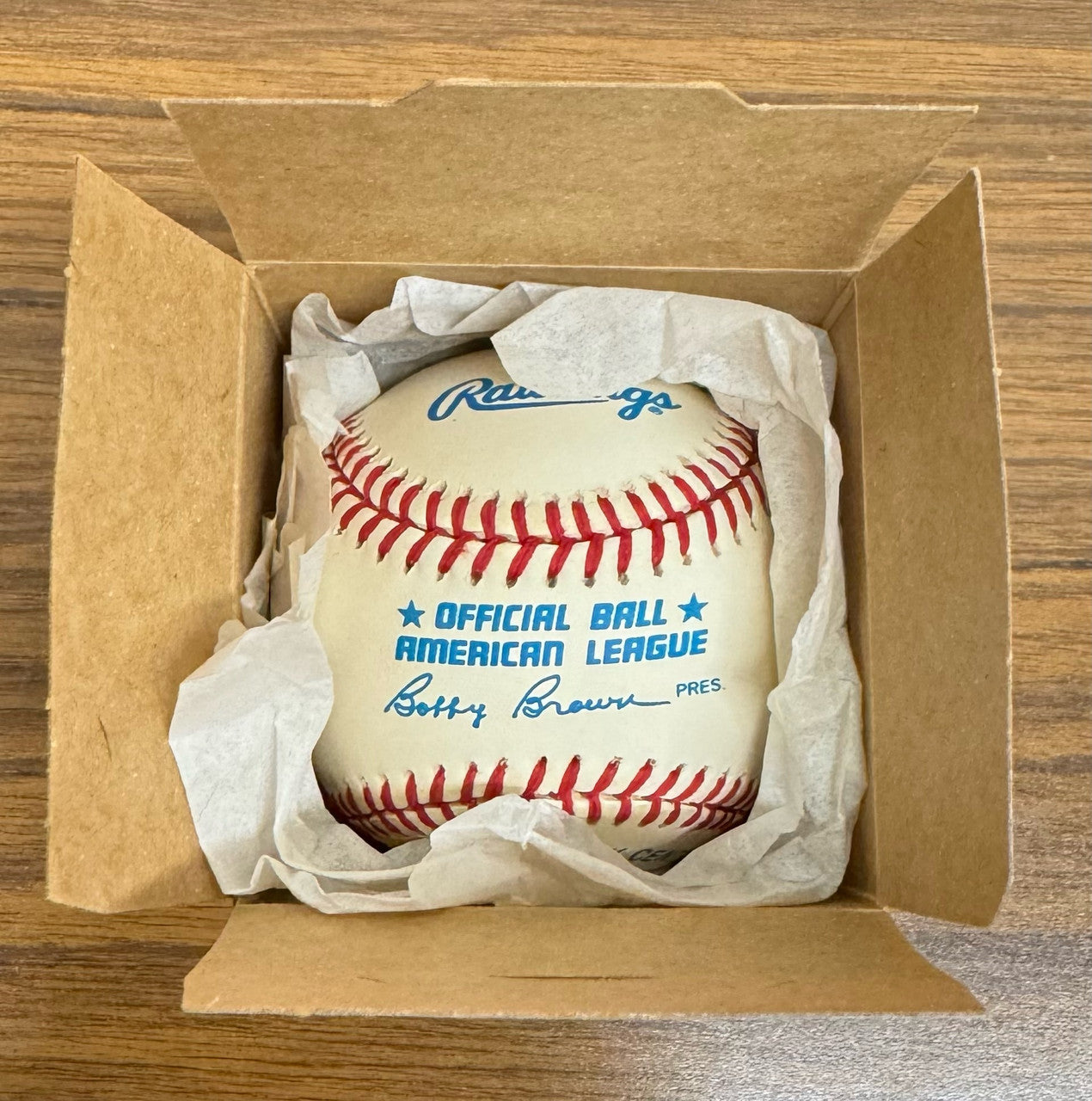 1990s Rawlings Official American League Baseball New in Box Bobby Brown