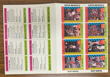 1990 McDonald's Michael Jordan Jackie Joyner-Kersee Complete Uncut Sheet Panel