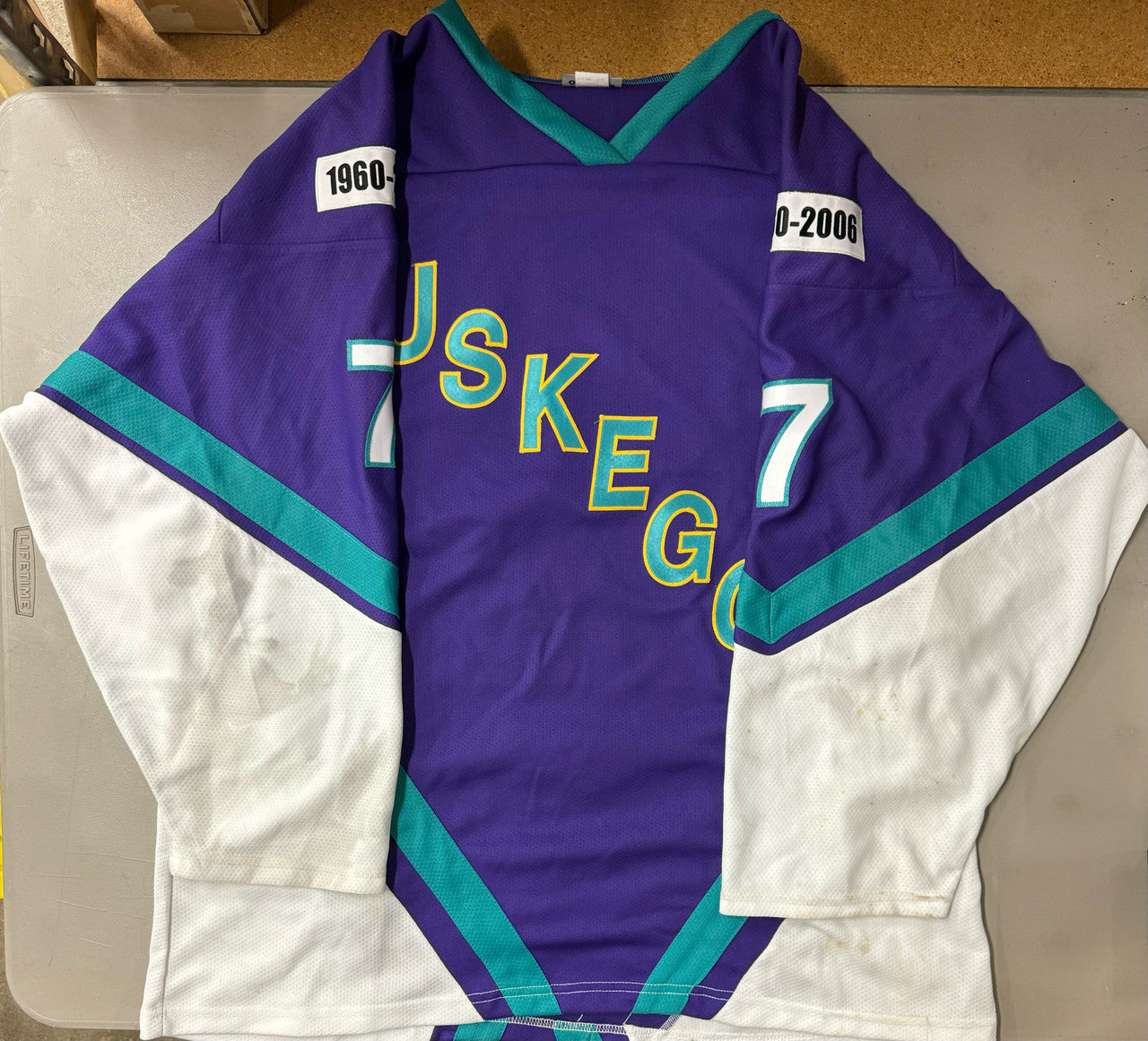 Darrel Newman Signed Autographed Game-Used Muskegon Fury Hockey Jersey