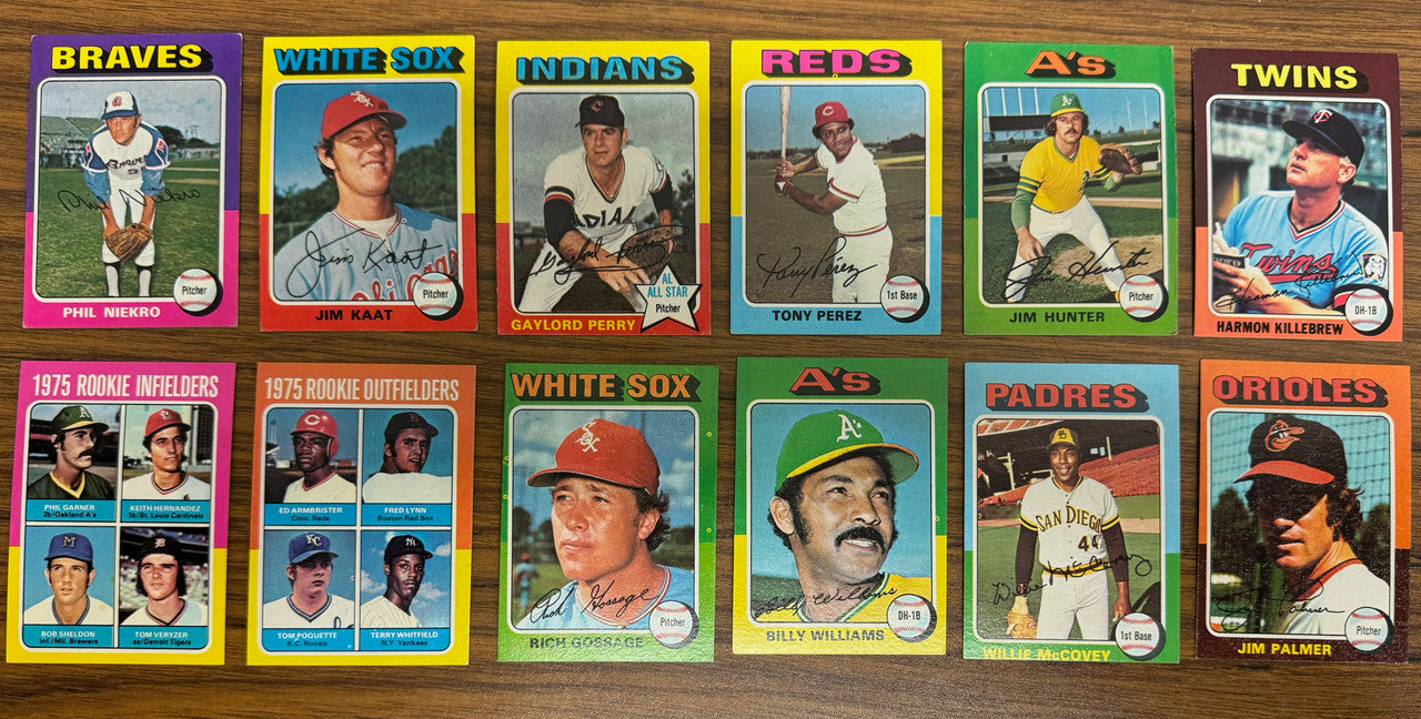 1975 Topps Baseball Near Complete Set 643/660 EX+ Missing Brett RC