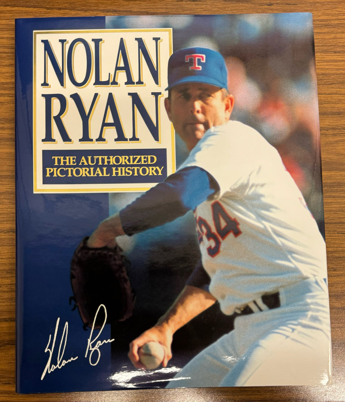 Nolan Ryan Signed Autographed Authorized Pictorial History Book COA