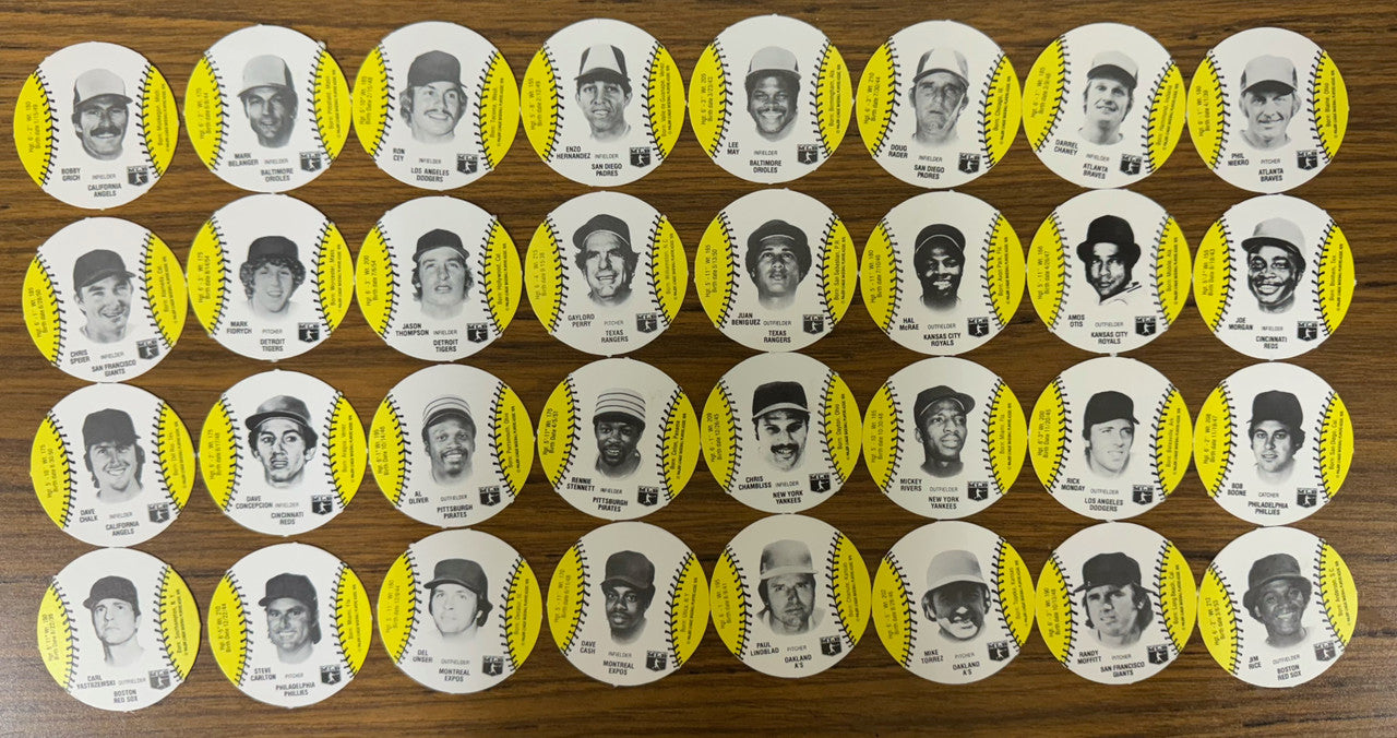 1977 Burger Chef Baseball Discs Near Complete Set 143/216 w/ Stars