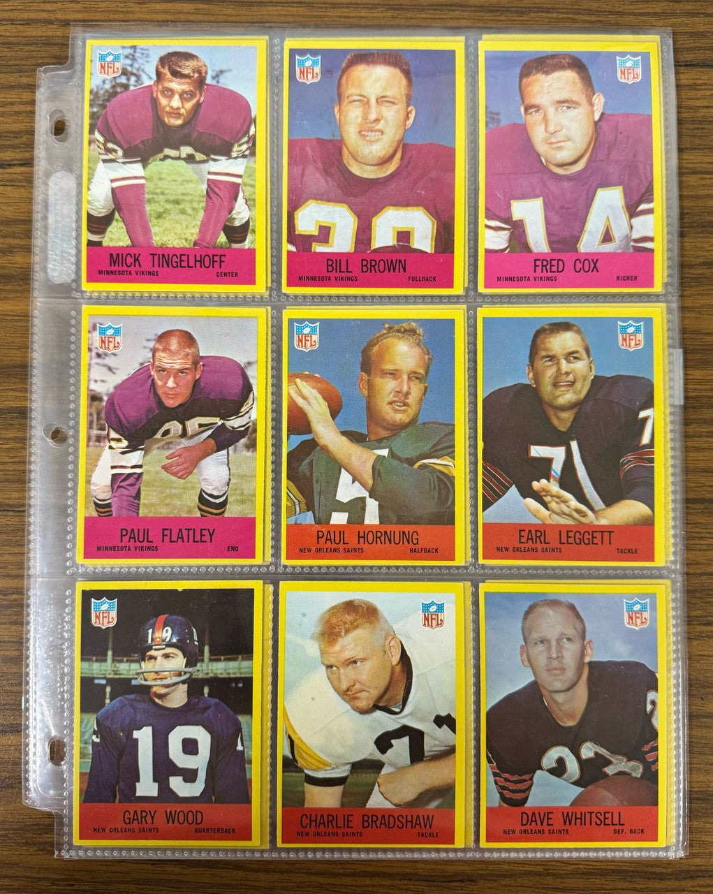 1967 Philadelphia Football Lot of 72 Different w/ Stars EX Overall