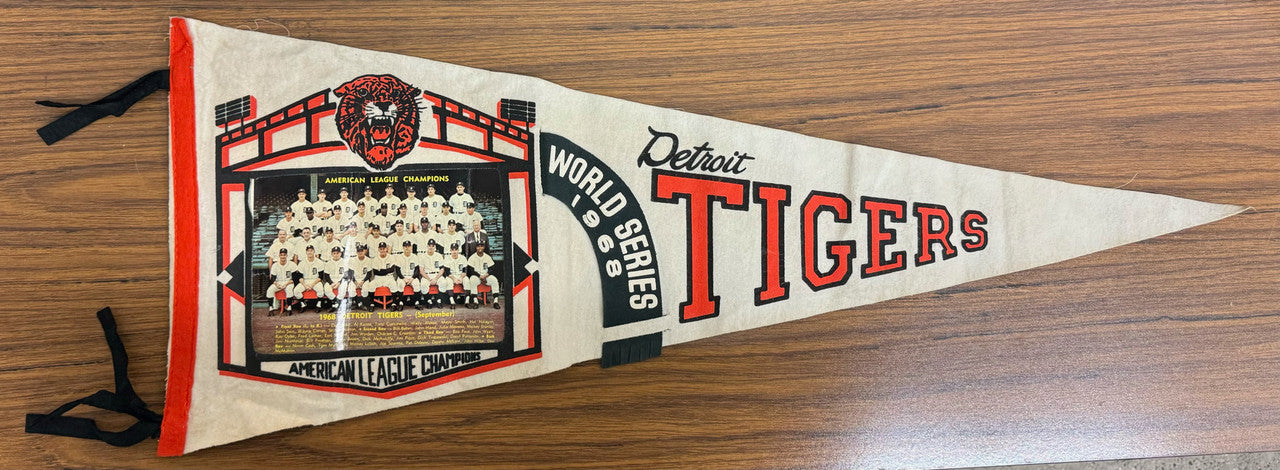 1968 Detroit Tigers World Series Team Photo Pennant