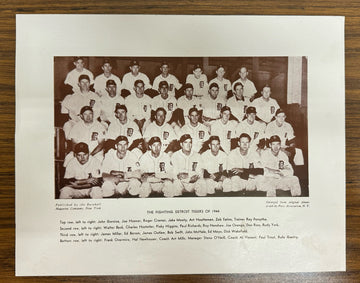 1944 + 1945 Detroit Tigers M114 Baseball Magazine Team Photos