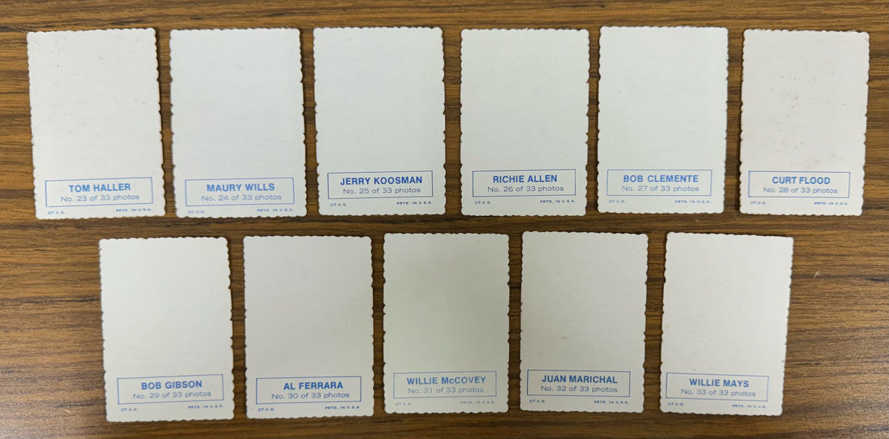 1968 Topps Baseball Deckle Edge Complete Set (33) EX