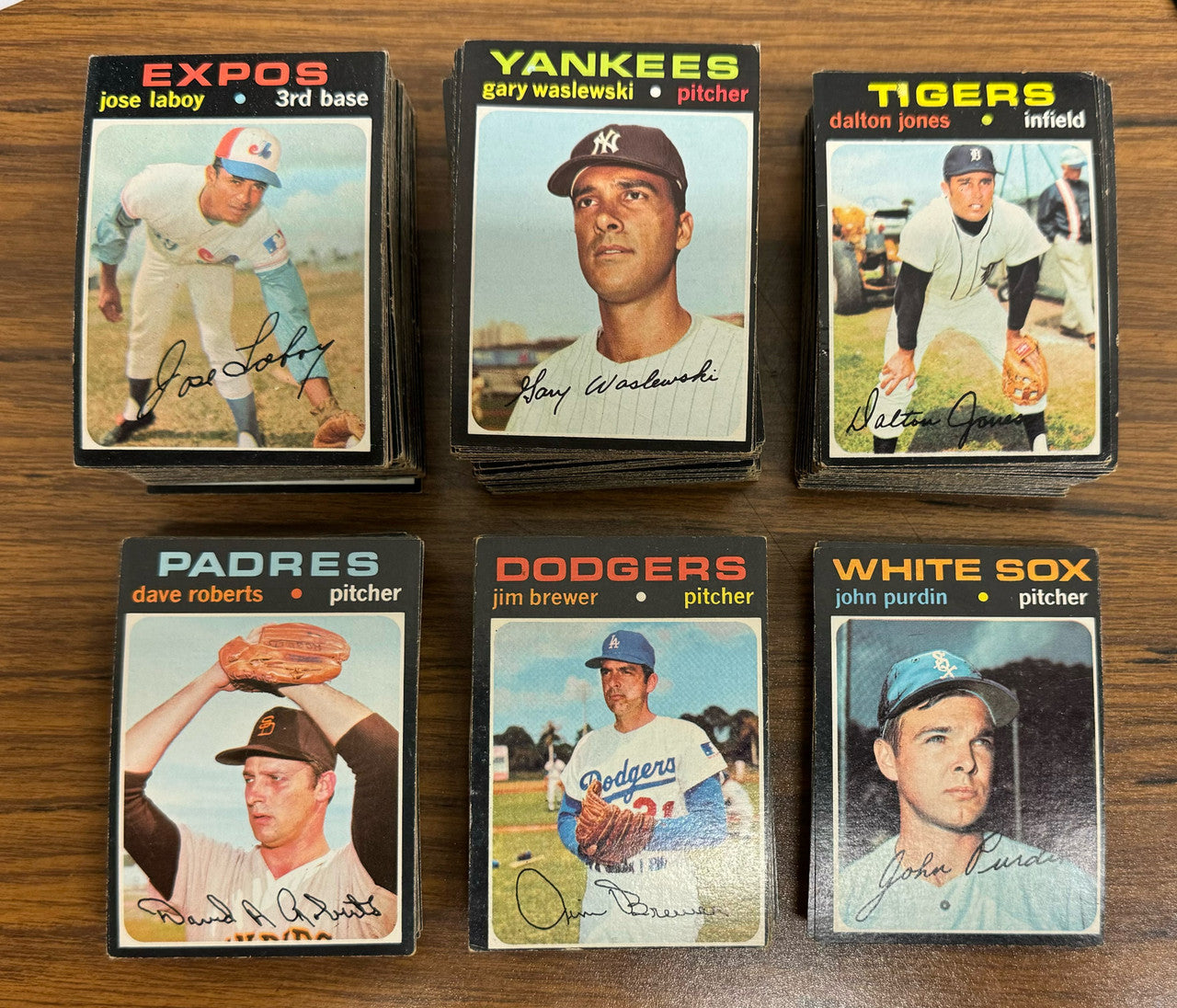 1971 Topps Baseball Partial Set 382/752 EX Overall