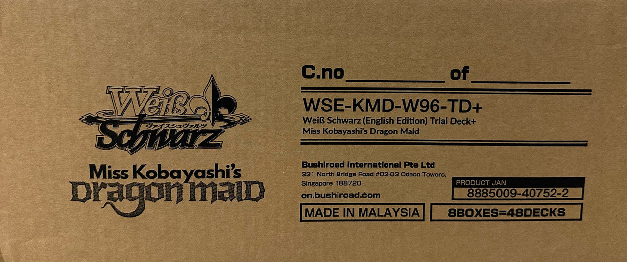 Weiss Schwarz Miss Kobayashi Dragon Maid TD+ Trial Deck Case English SEALED