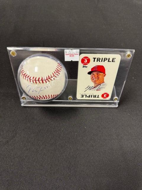 Mike Trout Signed Autographed Rawlings OML Baseball w/ Card JSA