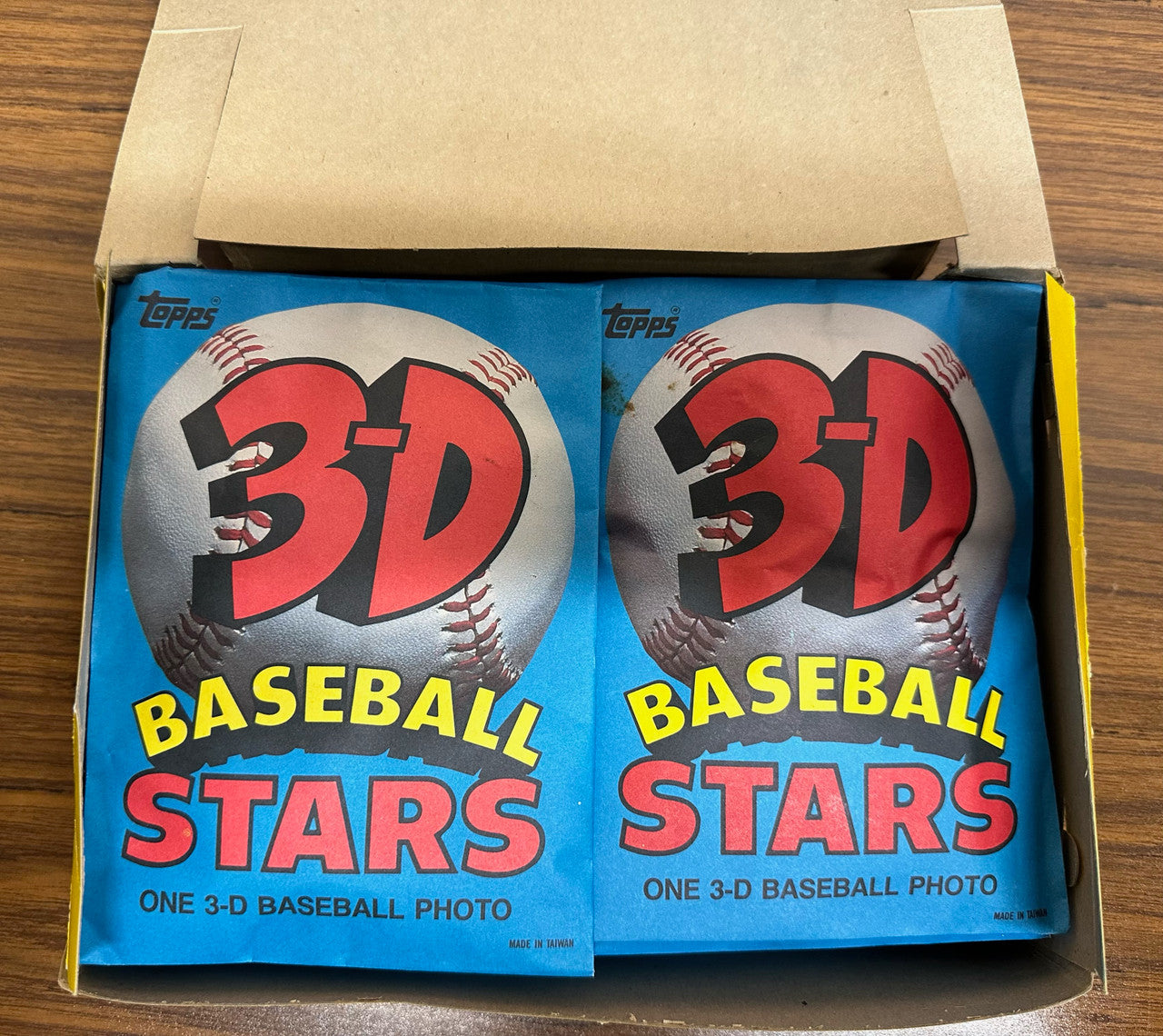 1985 Topps 3D Baseball Stars Box w/ 24 Sealed Packs