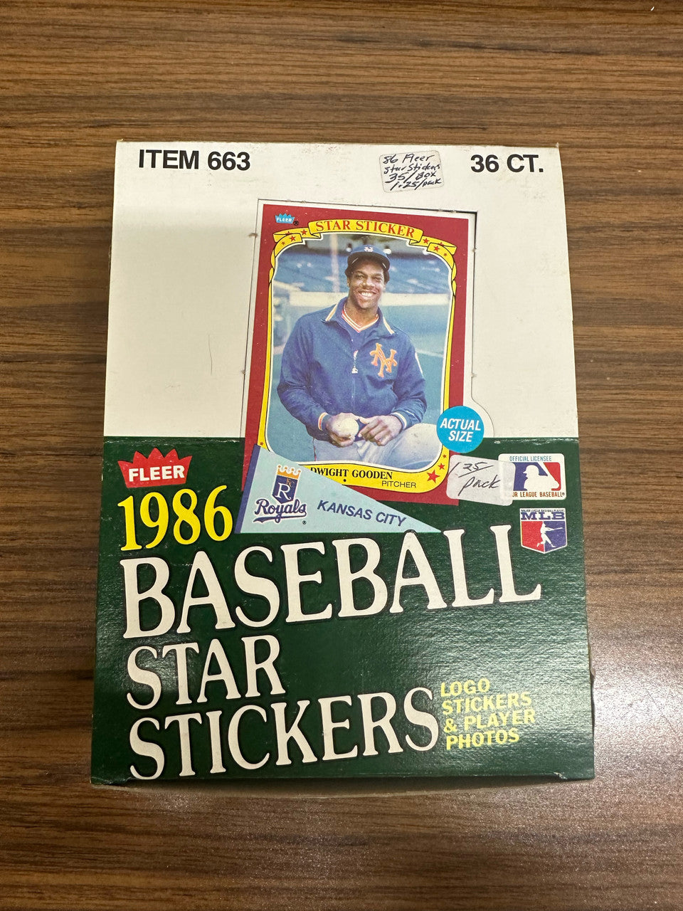 1986 Fleer Star Stickers Wax Box (36 Packs)
