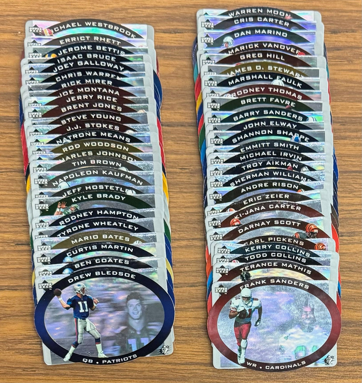 1996 Upper Deck SPX Football Compete Set 50 Cards