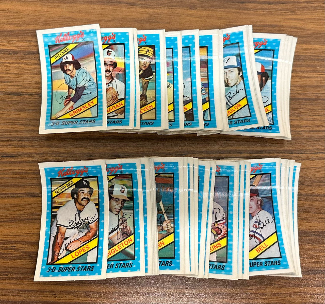 1980 Kellogg's Xographs Baseball Complete Set (60)