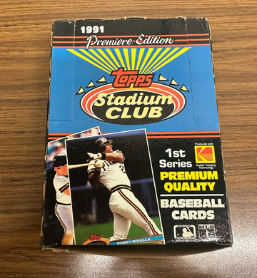 1991 Topps Stadium Club Series 1 Baseball Wax Box 36 Factory Sealed Packs