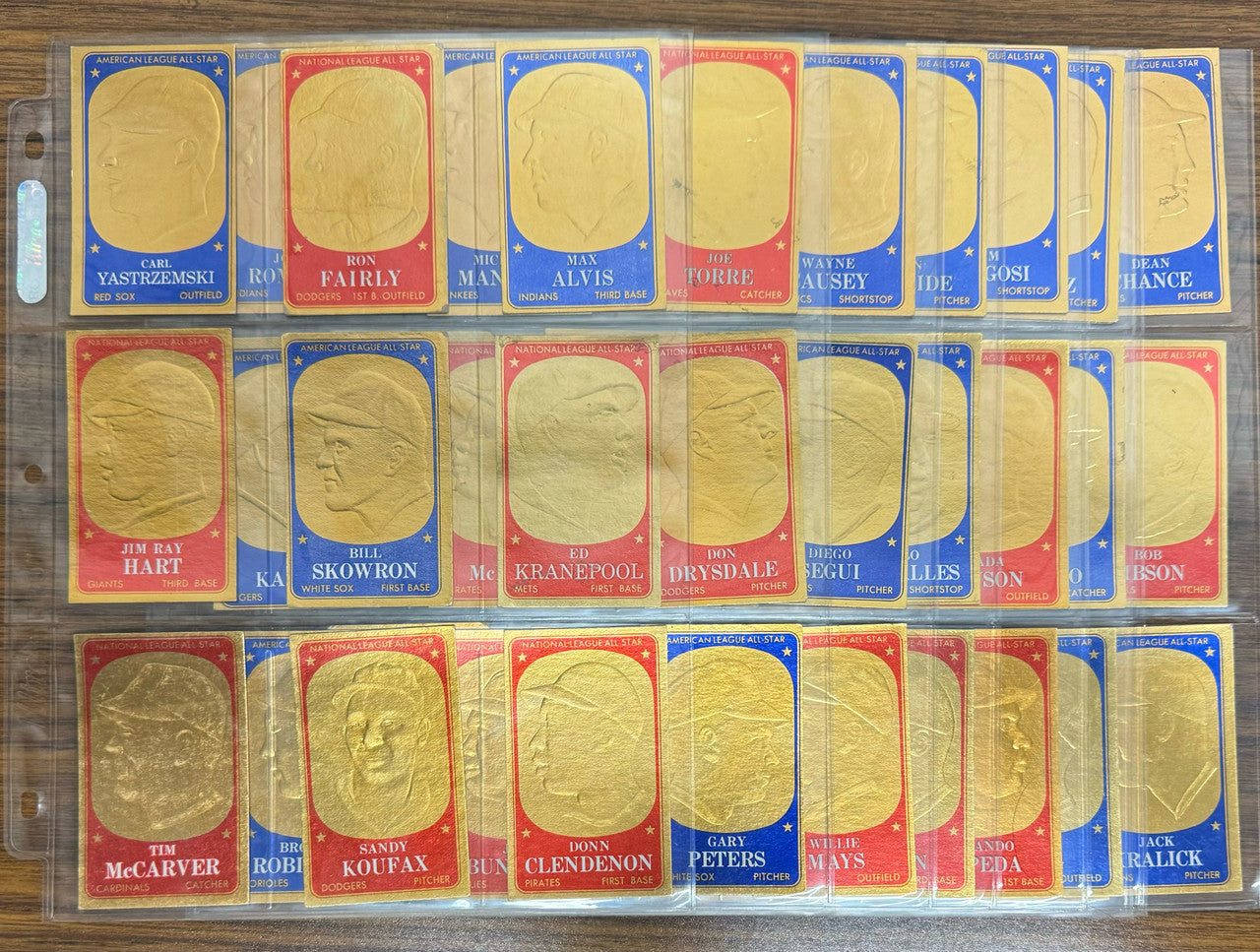 1965 Topps Embossed Baseball Complete Set (72) VG-EX+