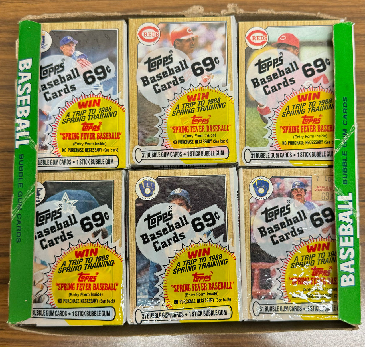 1987 Topps Baseball Cello Pack Box (Missing Top)