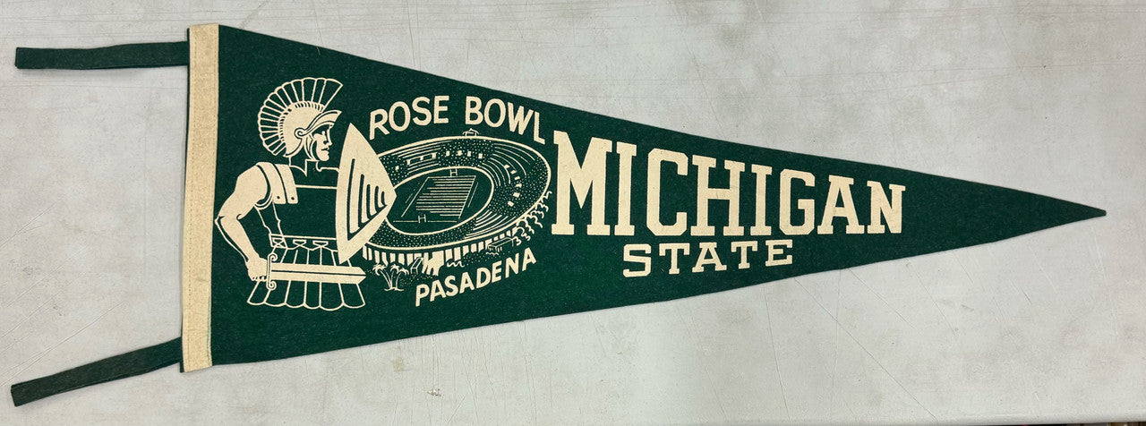 1956 Michigan State University Rose Bowl Pennant